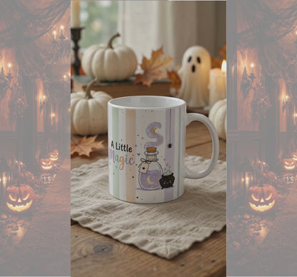 Pastel Witch Cauldron Halloween Mug