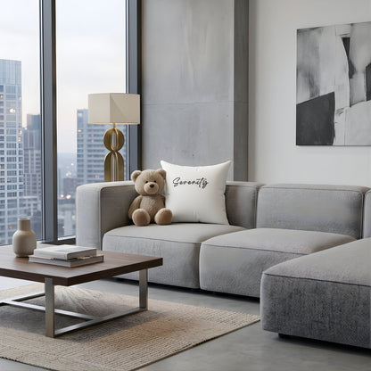 Serenity Accent Pillow Minimal Script Decor - Home Decor - bedroom pillow - calm home - Photo 5