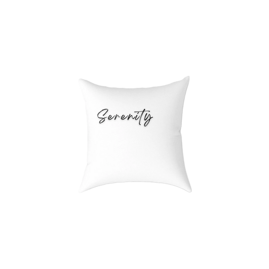 Serenity Accent Pillow Minimal Script Decor