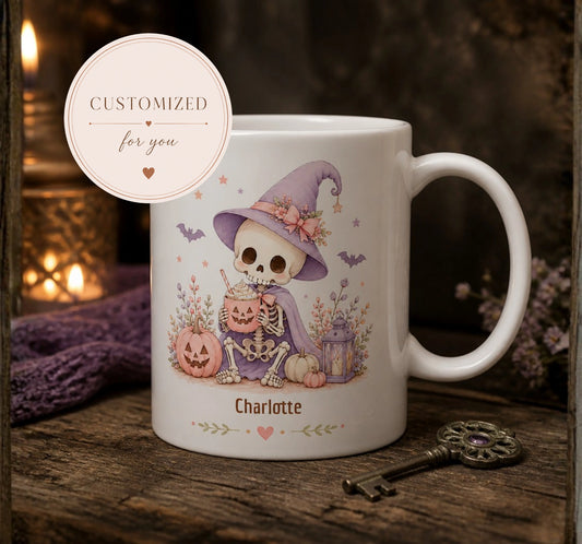 Skeleton Witch Halloween Mug