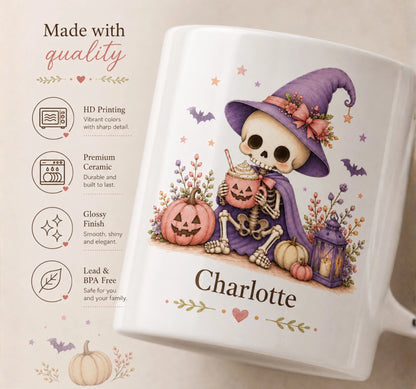 Skeleton Witch Halloween Mug