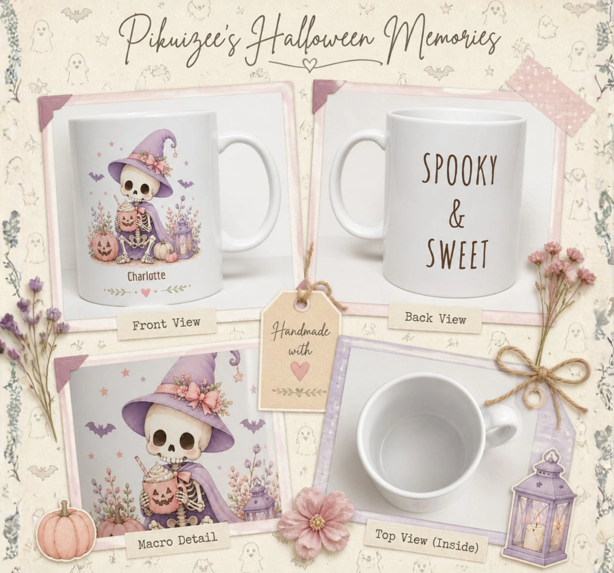 Skeleton Witch Halloween Mug