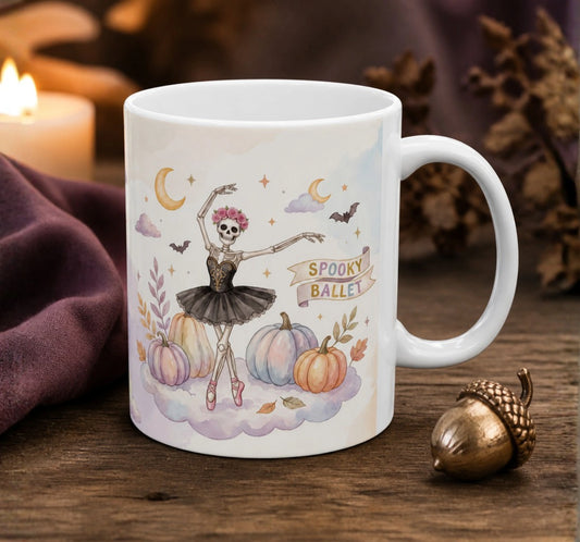Spooky Ballet Skeleton Mug