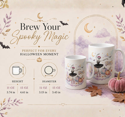 Spooky Ballet Skeleton Mug