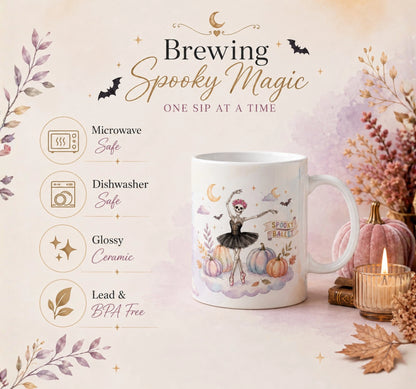 Spooky Ballet Skeleton Mug