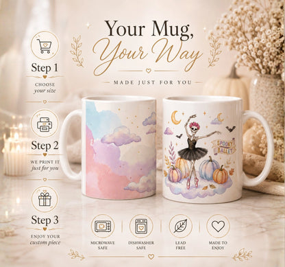 Spooky Ballet Skeleton Mug