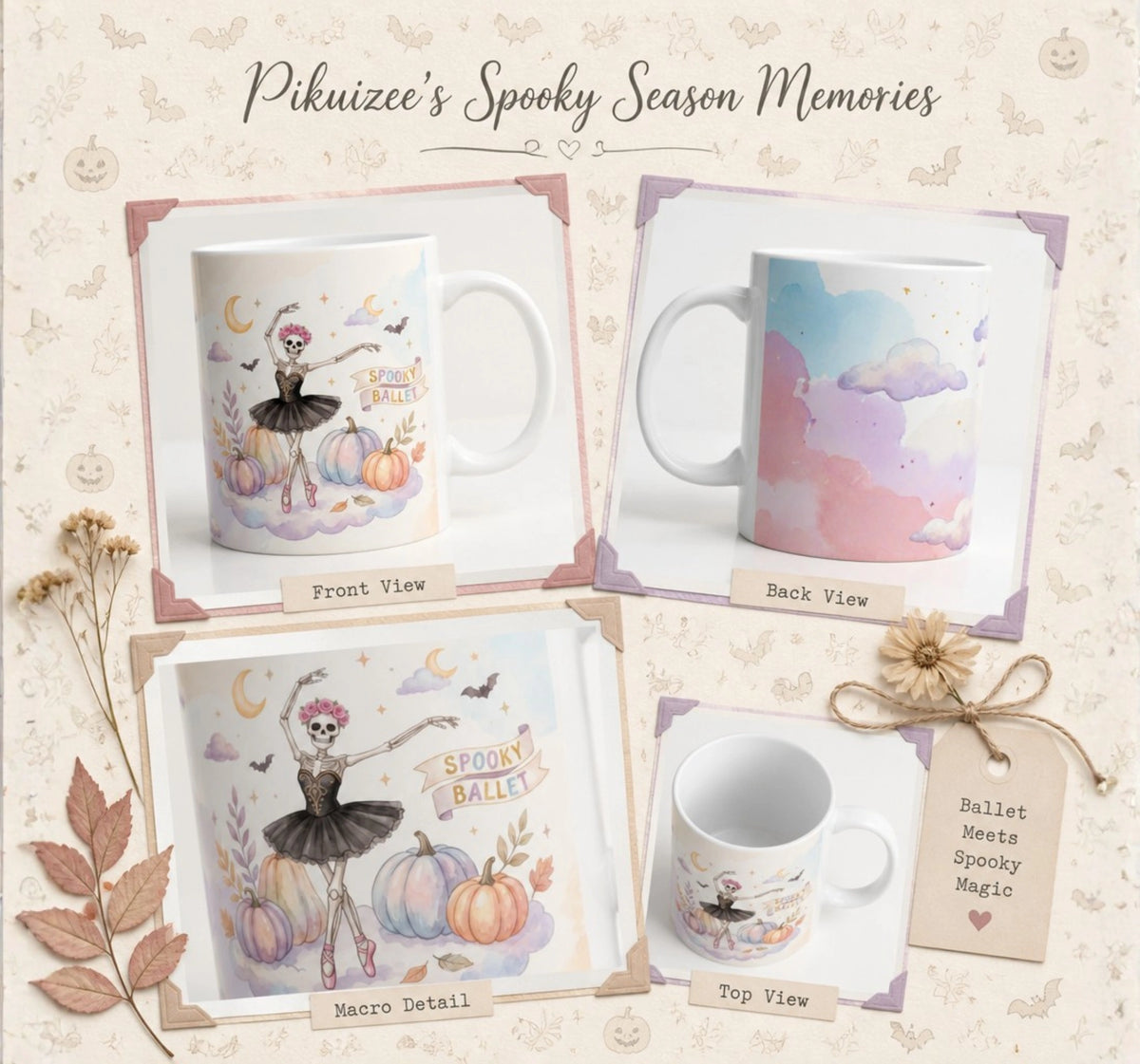 Spooky Ballet Skeleton Mug