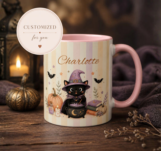 Witch Cat Halloween Mug