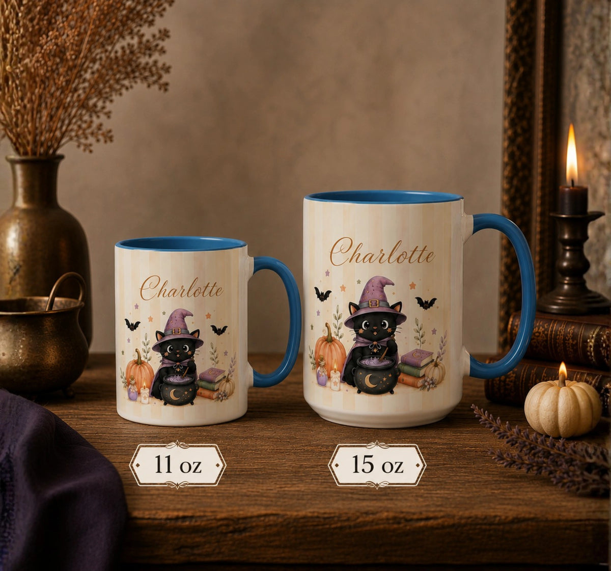 Witch Cat Halloween Mug