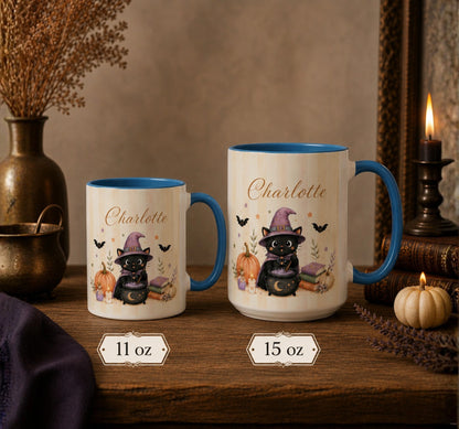 Witch Cat Halloween Mug
