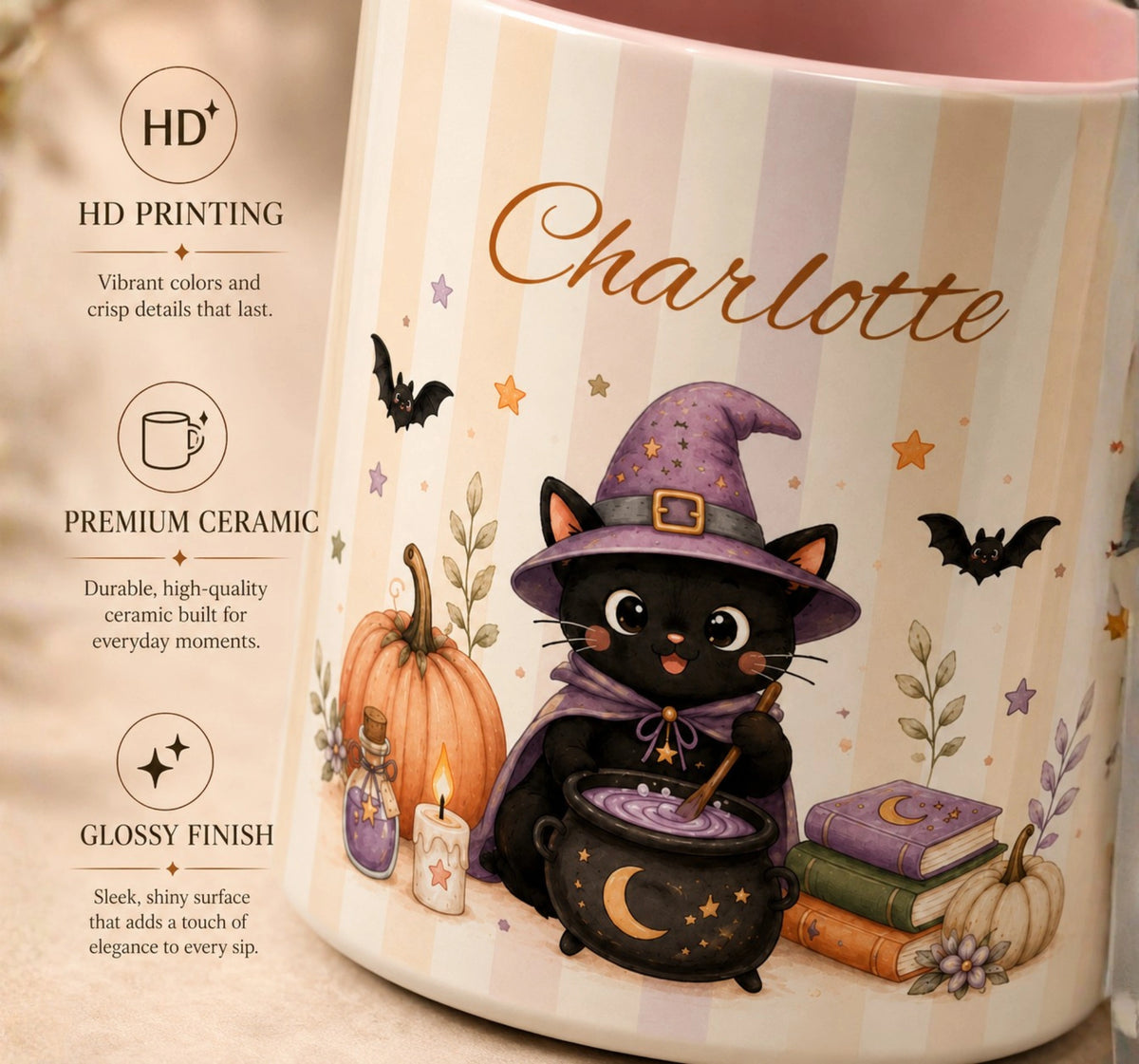 Witch Cat Halloween Mug