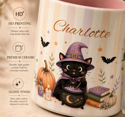Witch Cat Halloween Mug