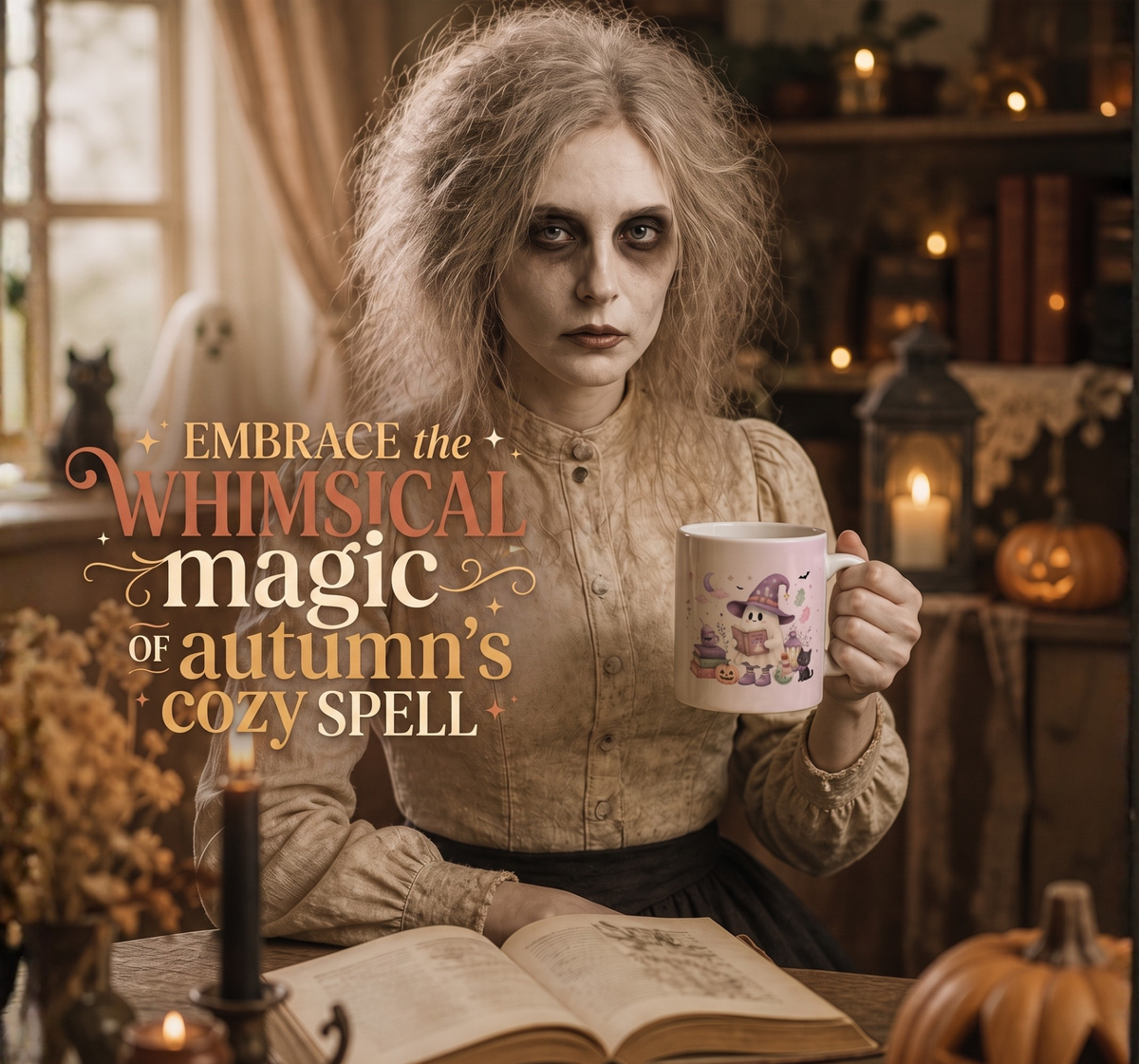 Witch Ghost Halloween Mug - Seasonal Lifestyle