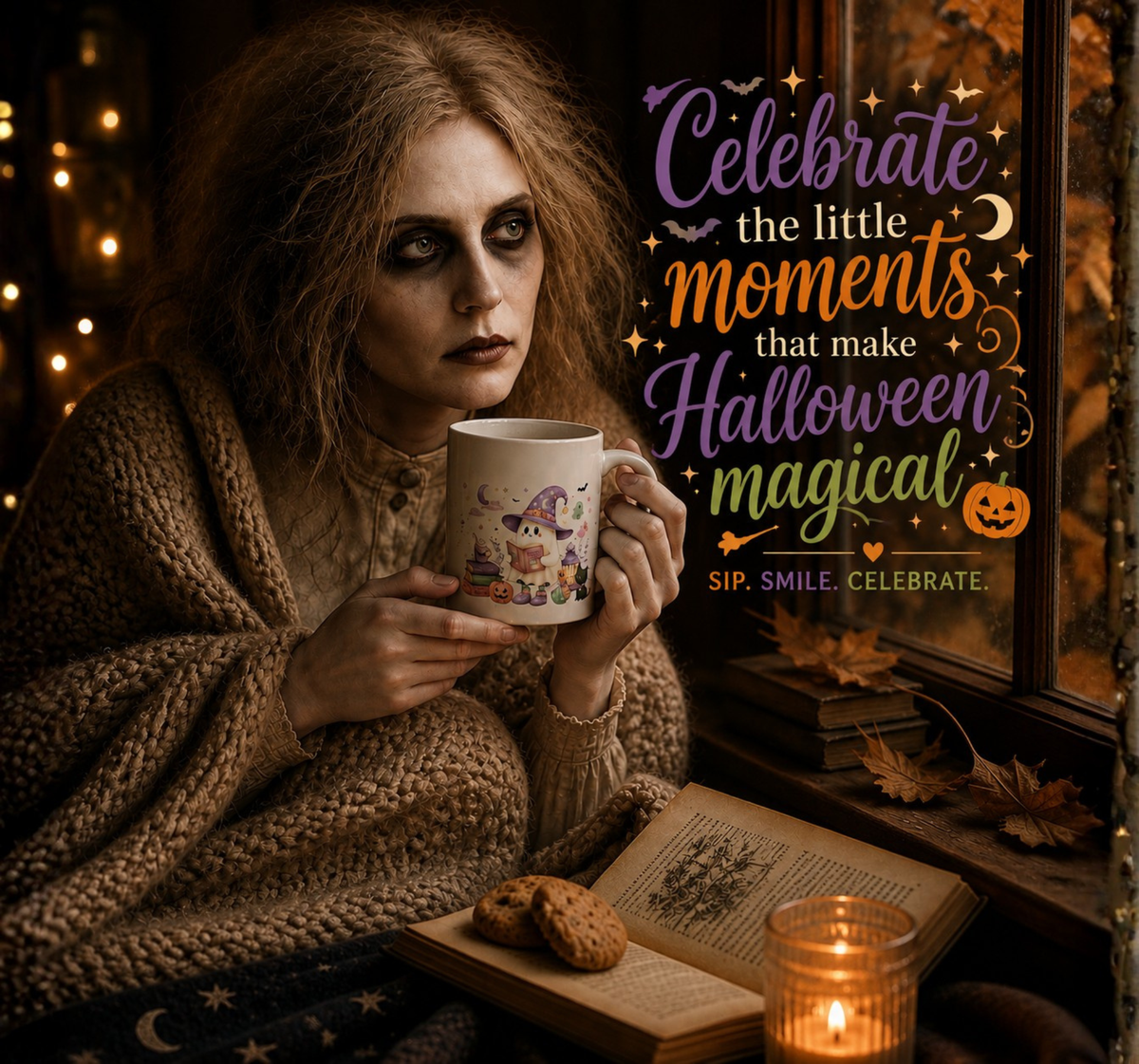 Witch Ghost Halloween Mug - Seasonal Ritual