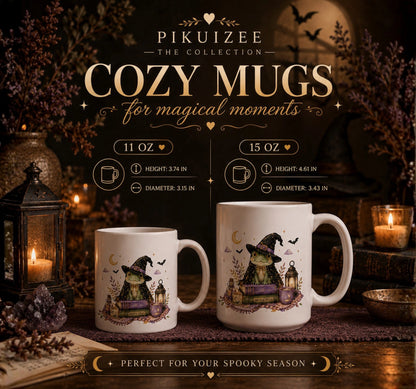Witchy Frog Halloween Mug