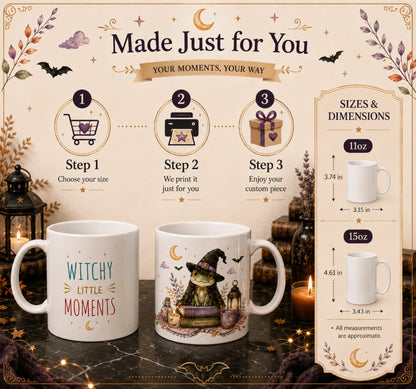 Witchy Frog Halloween Mug