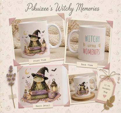 Witchy Frog Halloween Mug