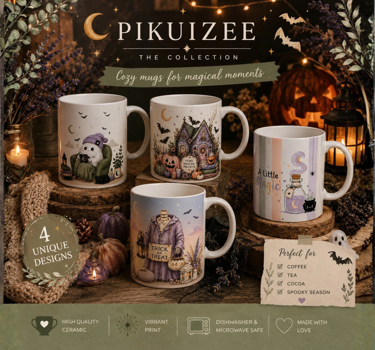 Witchy Scarecrow Halloween Mug